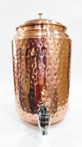 Copraa 100% Pure Copper Hammered Water Matka 5 Litre | Ayurvedic Storage Pot | Anti-Bacterial | Premium Quality